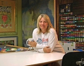 Heidi in her studio